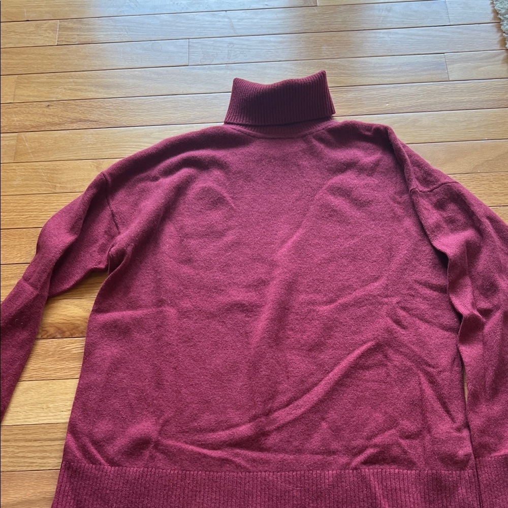 L.L. Bean Women's Burgundy Turtleneck Sweater